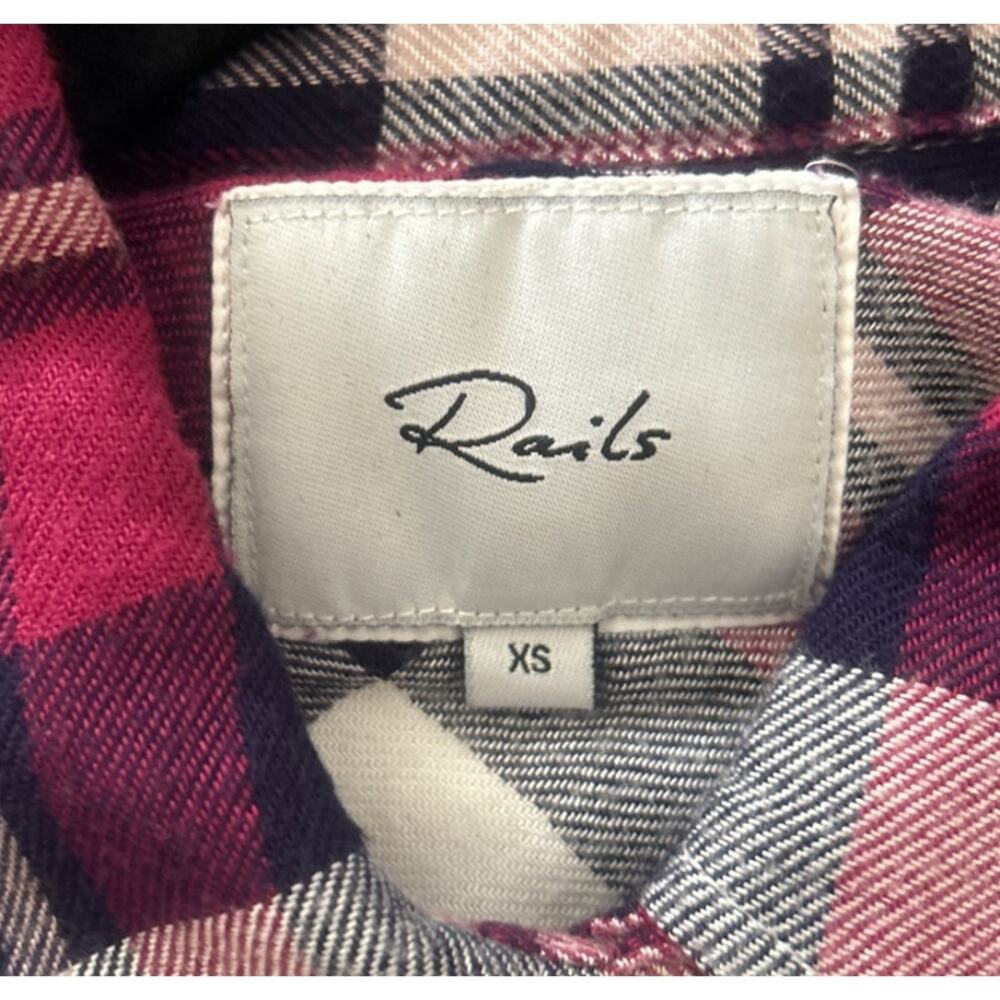 Rails Revolve Hunter Long Slv Button Up Plaid Shi… - image 4